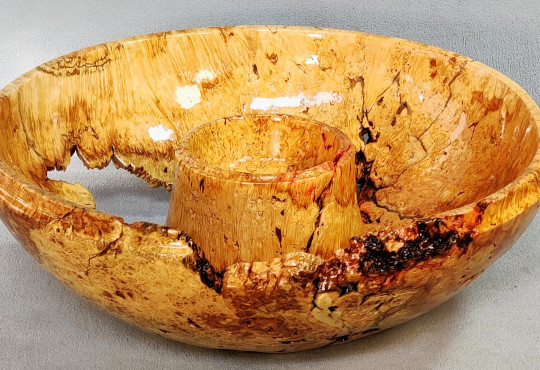 Original Handmade Wooden Bowl / Maple Burl Wood